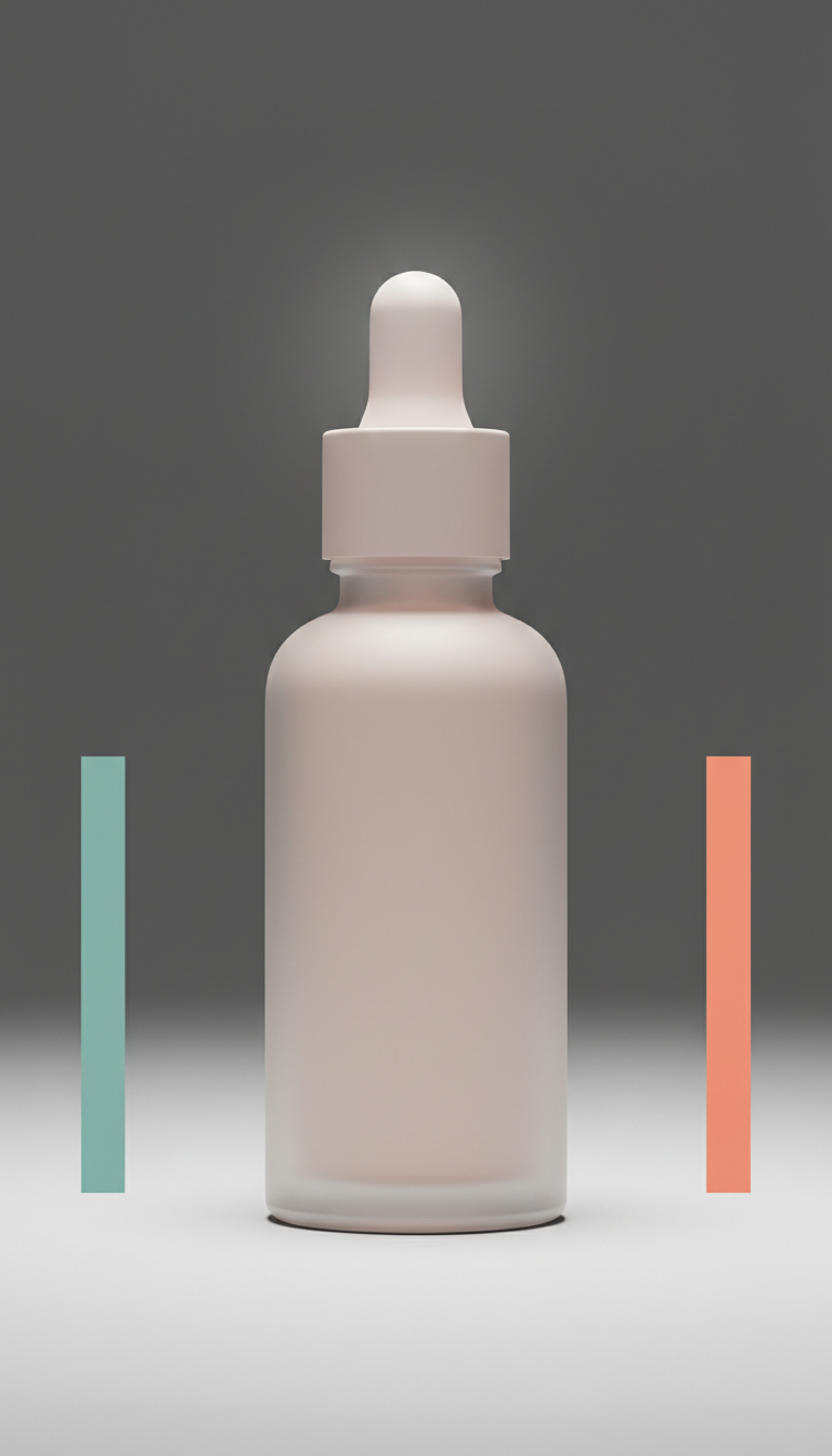 Frosted Glass Face Serum Bottle